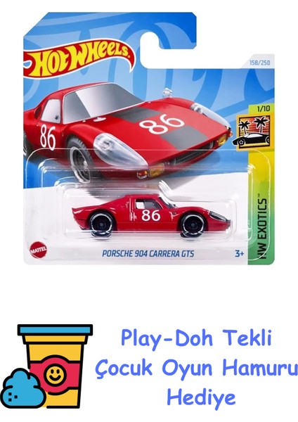 Tekli Arabalar Porsche 904 Carrera Gts HTD94 + Play-Doh Oyun Hamuru