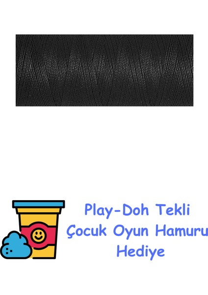 Enthältl Gewinde, Polyester, Schwarz, 1000 M + Play-Doh Oyun Hamuru