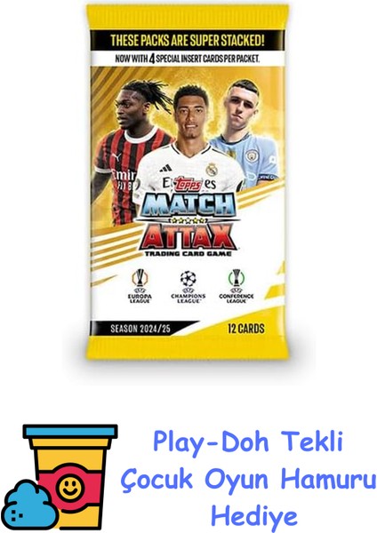 - Match Attax 2024/25 Paket Koleksiyon Kartı + Play-Doh Oyun Hamuru