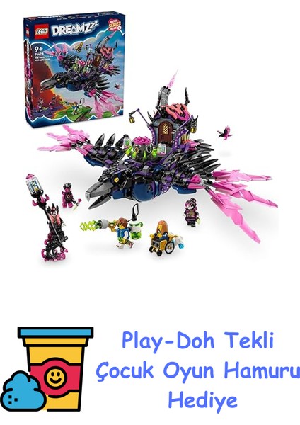 Dreamzzz Never Cadısı’nın Gece Yarısı Kuzgunu 71478 – 9 Yaş ve Üzeri Için Fantastik Yaratık Figürleri Içeren Yaratıcı Oyuncak Yapım Seti (1203 Parça) + Play-Doh Oyun Hamuru