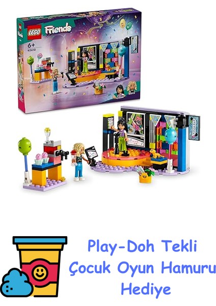 Friends Karaoke Müzik Partisi 42610-6 Yaş ve Üzeri Çocuklar Için Sahne Içeren Yaratıcı Oyuncak Yapım Seti (196 Parça) + Play-Doh Oyun Hamuru