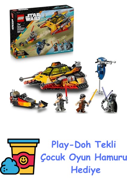 Star Wars Force Burner Kar Motoru 75414 – 7 Yaş ve Üzeri Star Wars Hayranı Çocuklar Için Minifigürlü, Yaratıcı, Aksiyon Dolu Yapım Seti, Star Wars Temalı Eğlencel + Play-Doh Oyun Hamuru