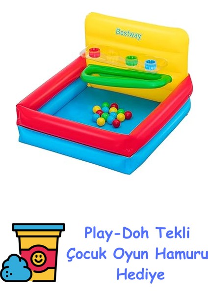 Sort 'n Play 15 Oyun Topu ile Top Çukuru Seti + Play-Doh Oyun Hamuru