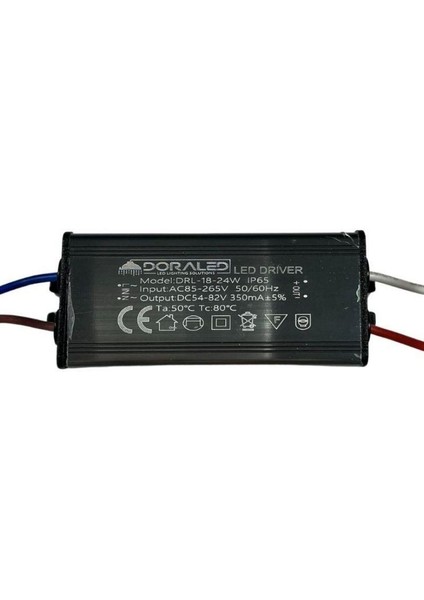18-25X1W 350MA 62-90V Power LED Driver IP67 Power LED Sürücü indirimleri