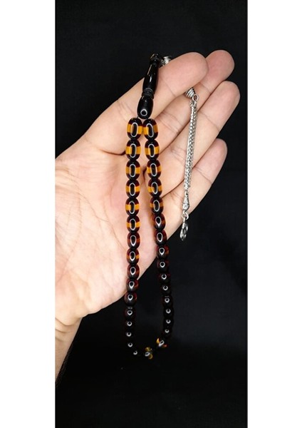 Sürmeli Uçak Camı Tesbih Sarı-Bordo Renkli Kapsül Kesim T-353 fırsatları