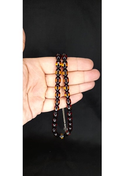 Sürmeli Uçak Camı Tesbih Sarı-Bordo Renkli Kapsül Kesim T-353 indirimleri