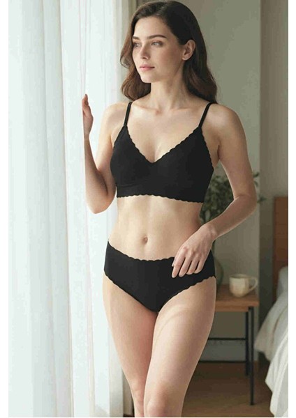Kadın Dikişsiz Straplez Sütyen Külot Takımı Rahat Şık Esnek Iç Giyim Seti fırsatları