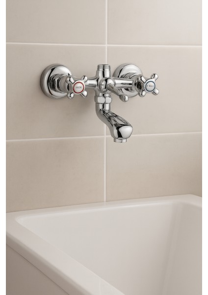 Dalyan Sabit Klasik Tasarımlı Sıcak-Soğuk Lavabo Bataryası DL-314