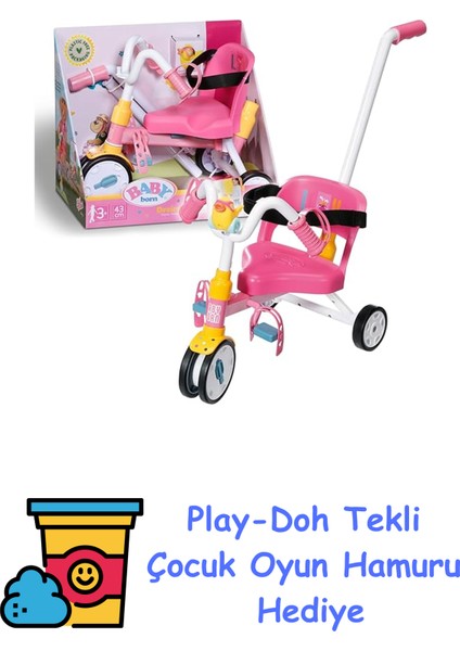 , Zapf Creation Oyuncak 3 Tekerlekli Bisiklet, 834299, Renkli + Play-Doh Oyun Hamuru