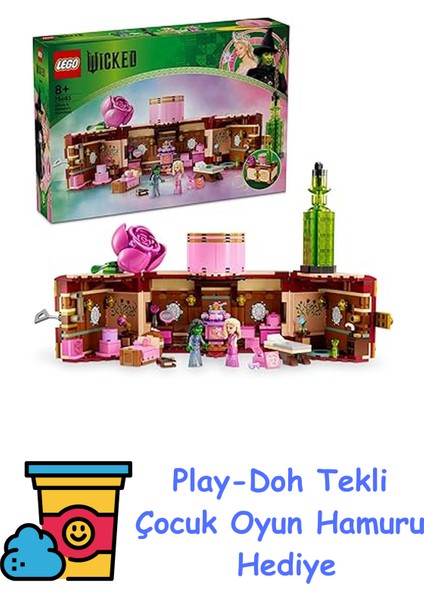 Wicked Glinda ve Elphaba’nın Yurdu 75683-8 Yaş ve Üzeri Çocuklar Için 2 Mini Bebek Içeren Fantastik Oyuncak Yapım Seti (740 Parça) + Play-Doh Oyun Hamuru