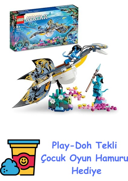 ® Avatar Ilu Keşfi 75575-8 Yaş ve Üzeri Için 2 Minifigür Içeren Eğlenceli Yaratıcı Oyuncak Yapım Seti (179 Parça) + Play-Doh Oyun Hamuru