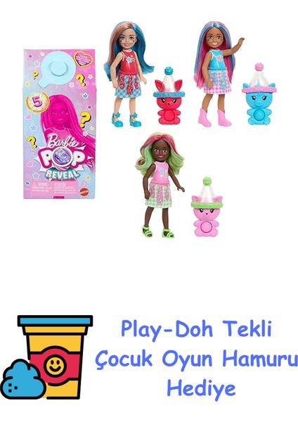 Chelsea Pop Reveal Milkshake Serisi, 3y+, JCN89 + Play-Doh Oyun Hamuru