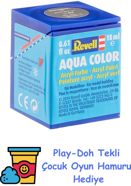 - Su Bazlı Maket Boyası Gri Mat 18 ml (36147) + Play-Doh Oyun Hamuru