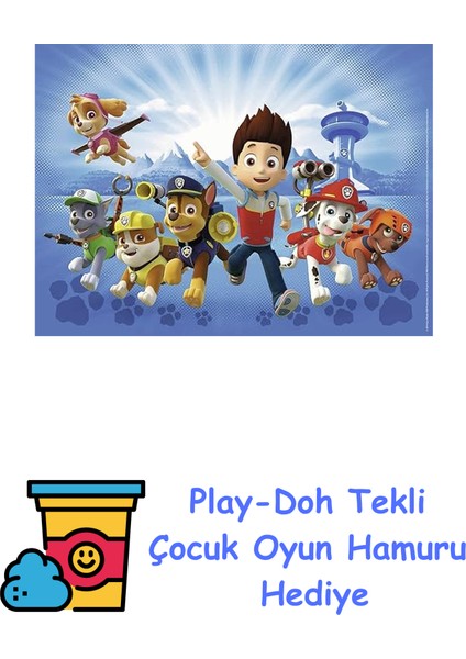 100 Parça Puzzle Paw Patrol (108992) + Play-Doh Oyun Hamuru