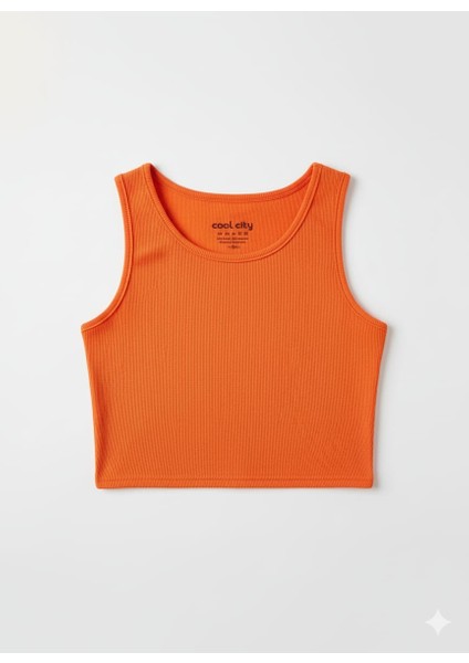 Kadın Kaşkorse Kumaş Askılı Crop