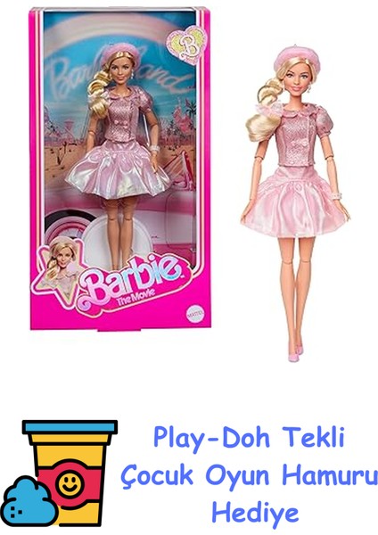 Film Serisi: Pembe Bereli Barbie Bebek + Play-Doh Oyun Hamuru