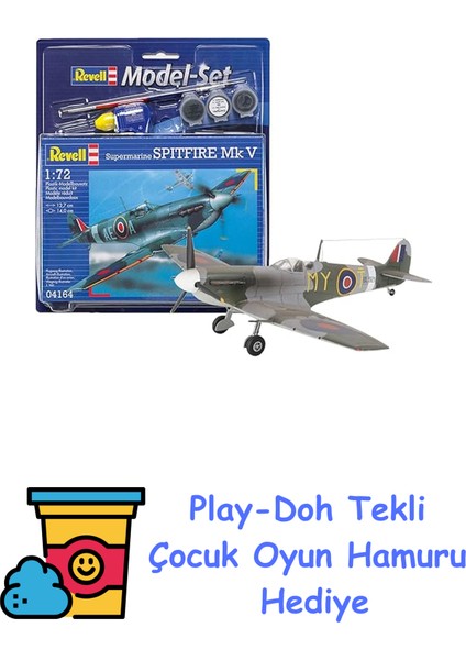 - M.set Spitfire Mk V (64164) + Play-Doh Oyun Hamuru