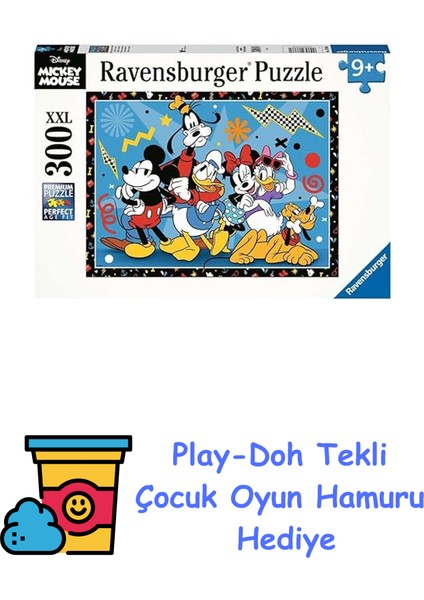 300P Puz Wd Mickey + Play-Doh Oyun Hamuru