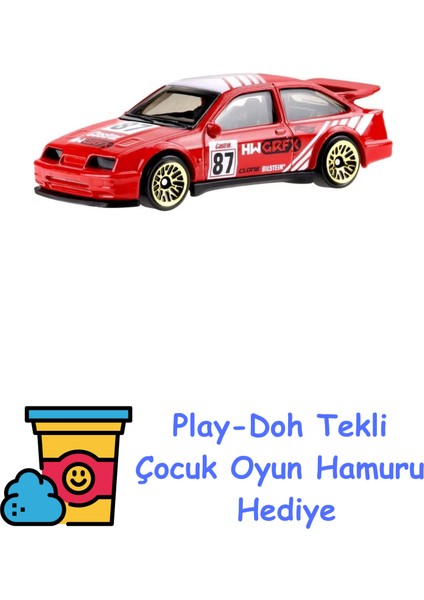 1:64 Tekli Arabalar 2023 002/250 Hw The 80S '87 Ford Sierra Cosworth + Play-Doh Oyun Hamuru
