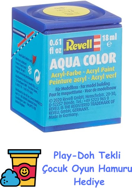 - Su Bazlı Maket Boyası Sarı Mat 18 ml (36115) + Play-Doh Oyun Hamuru