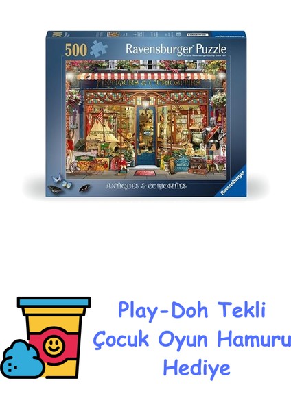500P Puzzle Antikalar, Yapboz + Play-Doh Oyun Hamuru