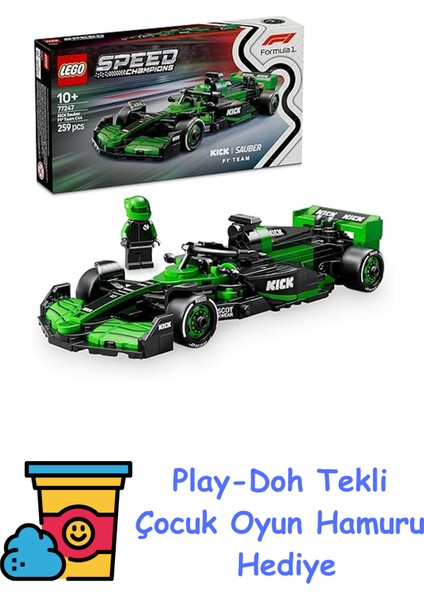 Speed Champions Kıck Sauber F1 Team C44 Yarış Arabası 77247 – 10 Yaş ve Üzeri Kız ve Erkek Çocuklarıyla Motorseverler Için Koleksiyonluk Sürücü Minifigürü Içeren + Play-Doh Oyun Hamuru