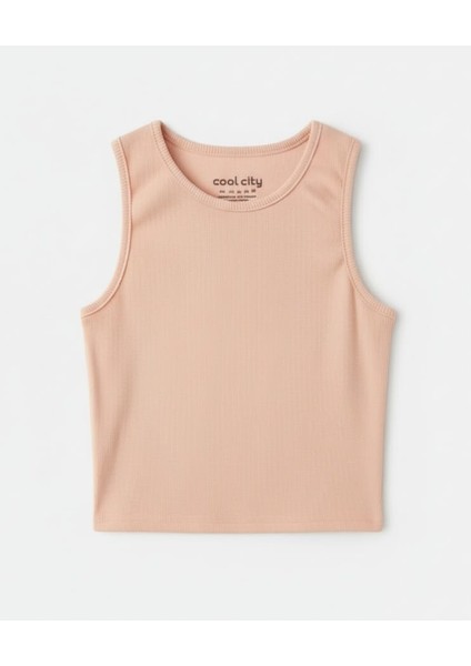 Kadın Kaşkorse Kumaş Askılı Crop