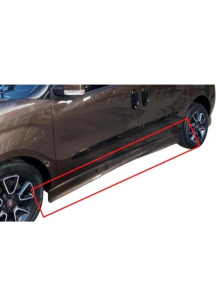 Fiat Doblo 3-4 2011-2020 Kısa Şasi Fiber Marşpiyel (( Metalik Siyah Boyalı )