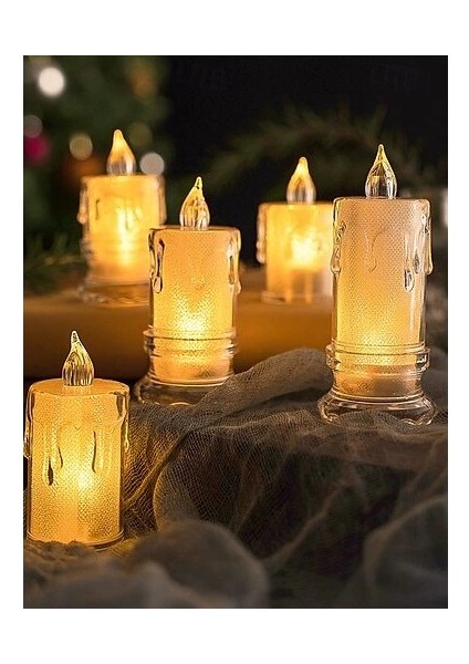 Gerçekçi Titrek Alev Efekti Pilli Mum 11CM 1 Adet fiyatları