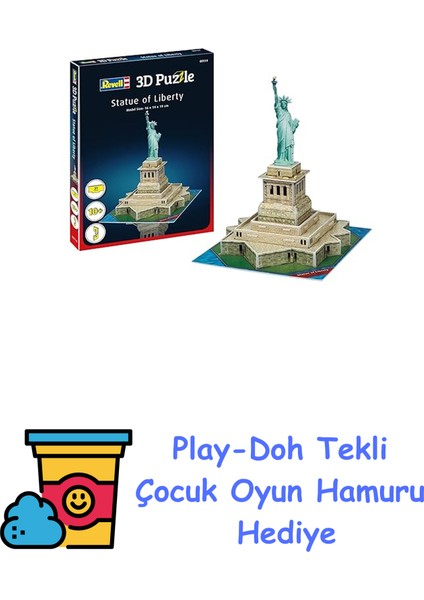 3D Puzzle Özgürlük Heykeli + Play-Doh Oyun Hamuru