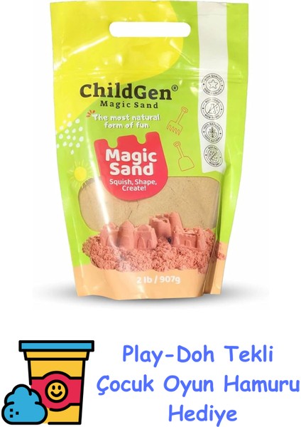 Kinetik Kum 907 gr Poşet Natural + Play-Doh Oyun Hamuru