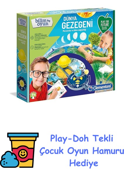 Bilim ve Oyun - Dünya Gezegeni Oyuncak + Play-Doh Oyun Hamuru