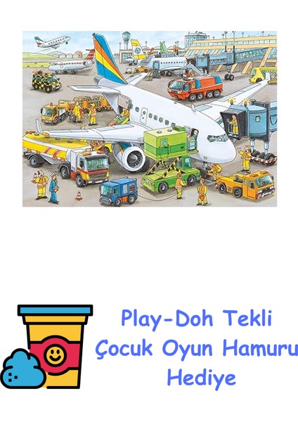 08603 – ™ Havaalanı – Kinderpuzzle 35 Parça + Play-Doh Oyun Hamuru