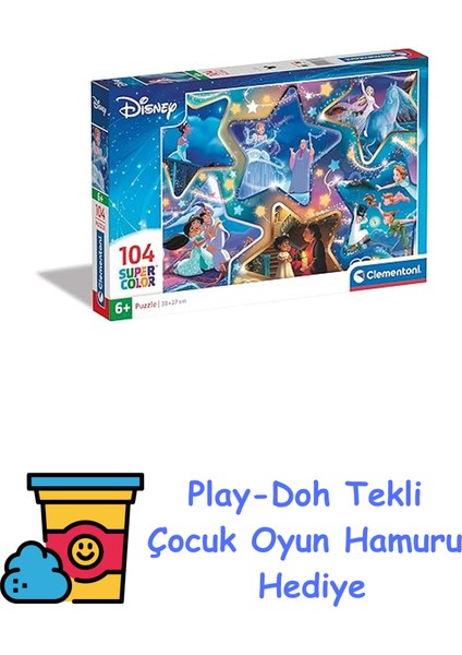 Clementonı 104 El. Super Kolor Magical Moments [puzzle] + Play-Doh Oyun Hamuru