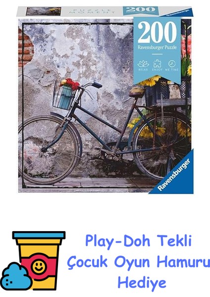 133055 200 Parçalı Puzzle Bisiklet + Play-Doh Oyun Hamuru
