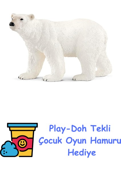 Kutup Ayısı Oyuncak Figürü + Play-Doh Oyun Hamuru