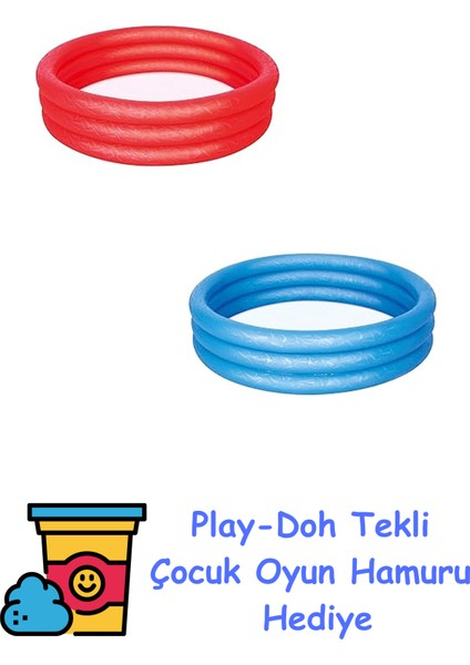 Çocuk Havuzu, Yuvarlak, Çok Renkli, Klasik, Çap 102 x 25 Cm, Çeşitli + Play-Doh Oyun Hamuru