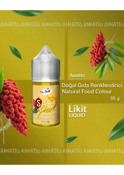 Doğal Likit Gıda Boyası Dr.gusto 35 gr Sarı