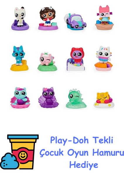 Gabby's Dollhouse - Sürpriz Figürler Bp M03 Gml + Play-Doh Oyun Hamuru