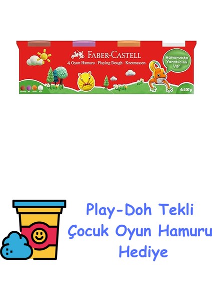 Oyun Hamuru, 4X100,KLASIK Renkler2 + Play-Doh Oyun Hamuru