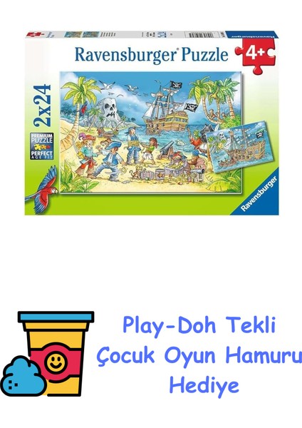 2X24P Puz Macera Adası + Play-Doh Oyun Hamuru
