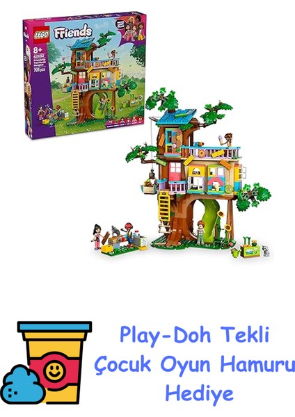 Friends Arkadaşlık Ağaç Ev Buluşma Yeri 42652-8 Yaş ve Üzeri Kız ve Erkek Çocukları Için Mini Bebek Içeren Yaratıcı Oyuncak Yapım Seti, Doğum Günü Hediyesi (701 P + Play-Doh Oyun Hamuru