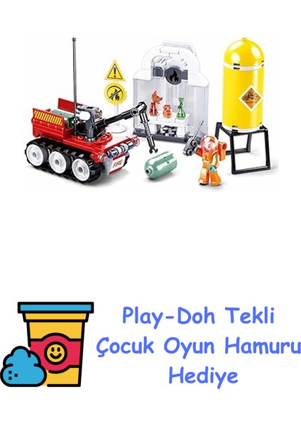 Fıre Tatbikat Ekibi Yapım Seti, 130 Parça + Play-Doh Oyun Hamuru