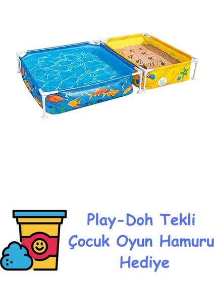 My First Frame Yer Üstü Havuz ve Kum Çukuru Kombo + Play-Doh Oyun Hamuru