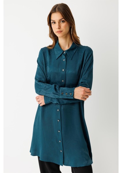 Kendinden Desenli Tunik Petrol fiyatları