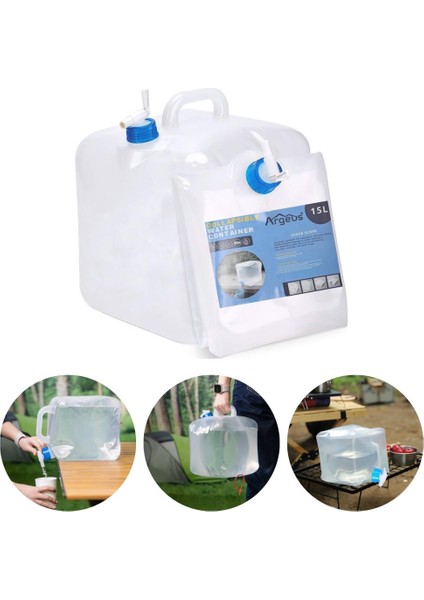 Katlanabilir Musluklu Su Bidonu - 12 Litre - Su Sebili - Argeus
