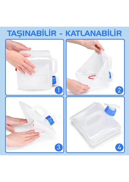 Katlanabilir Musluklu Su Bidonu - 12 Litre - Su Sebili - Argeus indirimleri