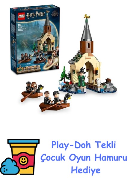 Harry Potter Hogwarts Şatosu Kayıkhanesi 76426 – 8 Yaş ve Harry Potter Hayranları Kız ve Erkek Çocukları Için 7 Minifigür Içeren Yaratıcı Oyuncak Yapım Seti, Doğu + Play-Doh Oyun Hamuru