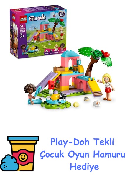 Friends Ginepig Oyun Parkı 42640-5 Yaş ve Üzeri Kız ve Erkek Çocukları Için Yaratıcı Oyuncak Yapım Seti, Doğum Günü Hediyesi (86 Parça) + Play-Doh Oyun Hamuru
