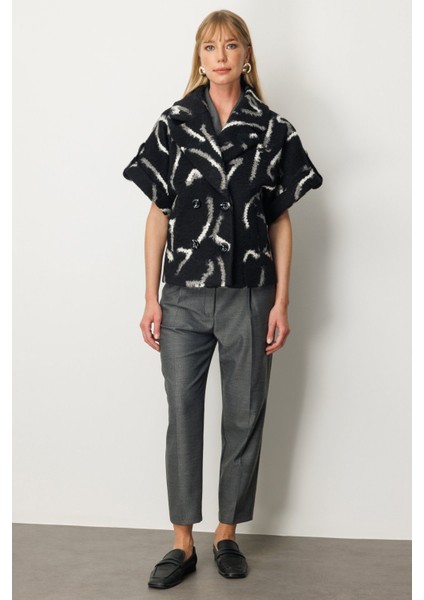 Yarasa Kol Desenli Mont Siyah 06005 modelleri